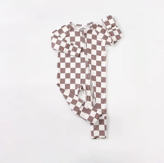 Checkered Baby Bamboo Sleeper